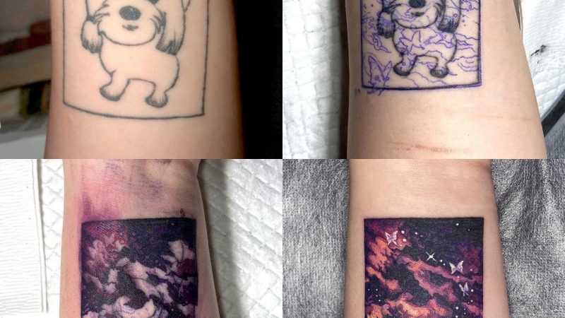Космические кавер-ап татуировки от Sigak из Южной Кореи